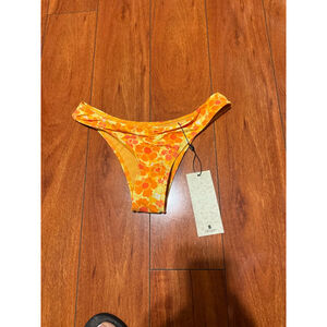Women's Blackbough Floral Bikini Bottom S Yellow Orange